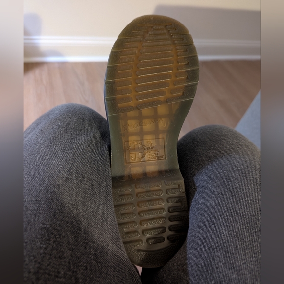 1460 Pascal Virginia Olive Green Lace-Up Leather Boots - Picture 5 of 5